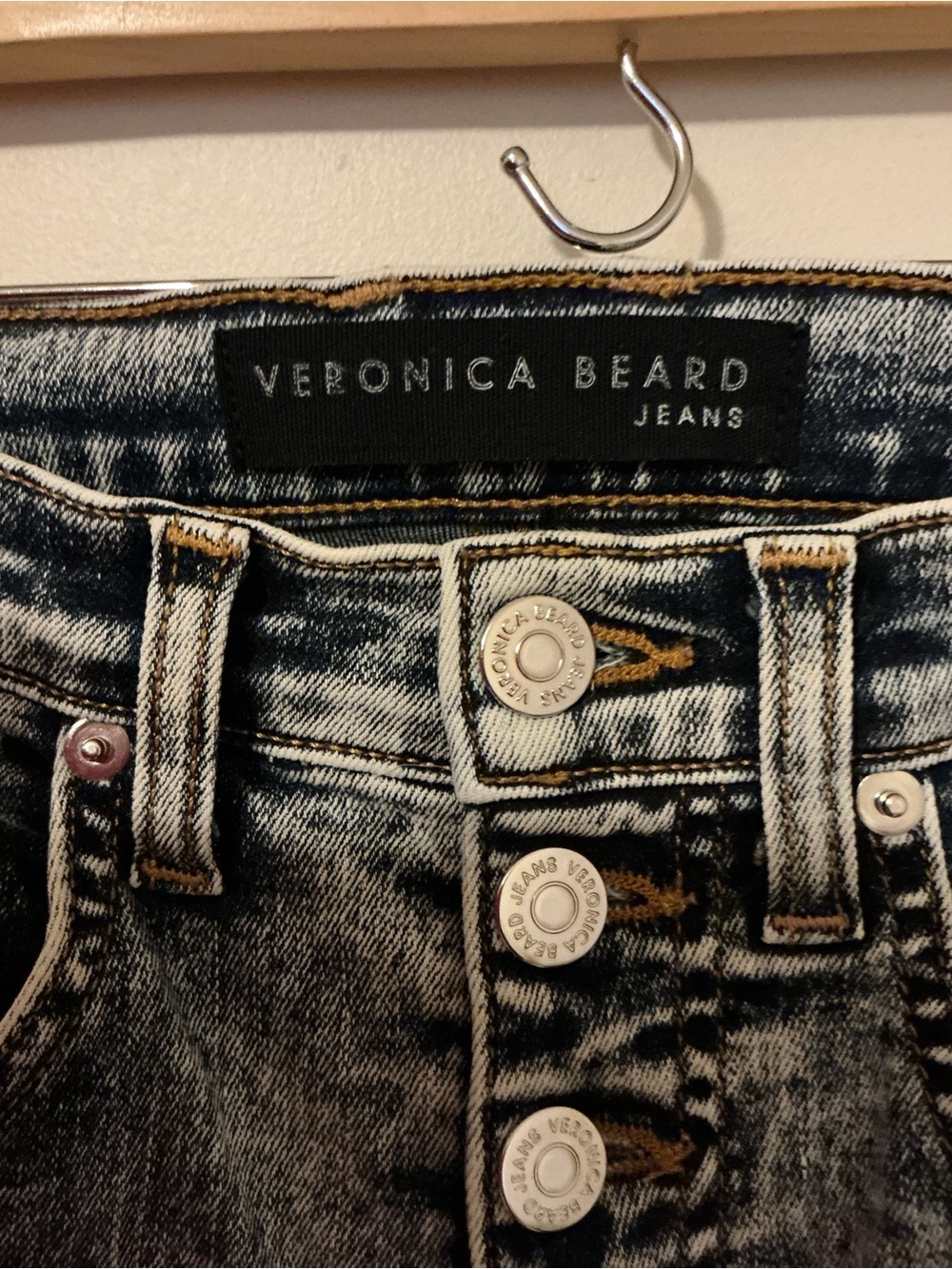 Veronica Beard Maera High Rise Skinny Jeans Indigo Acid Wash - Picture 5 of 11